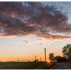 Wolken mit Sonnenuntergang