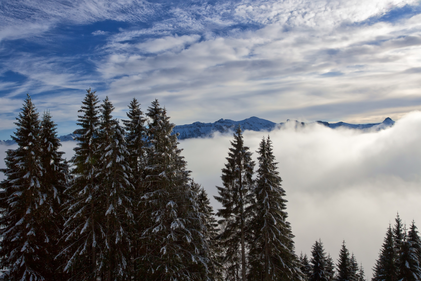 Wolken-Nebel-Schneegestöber