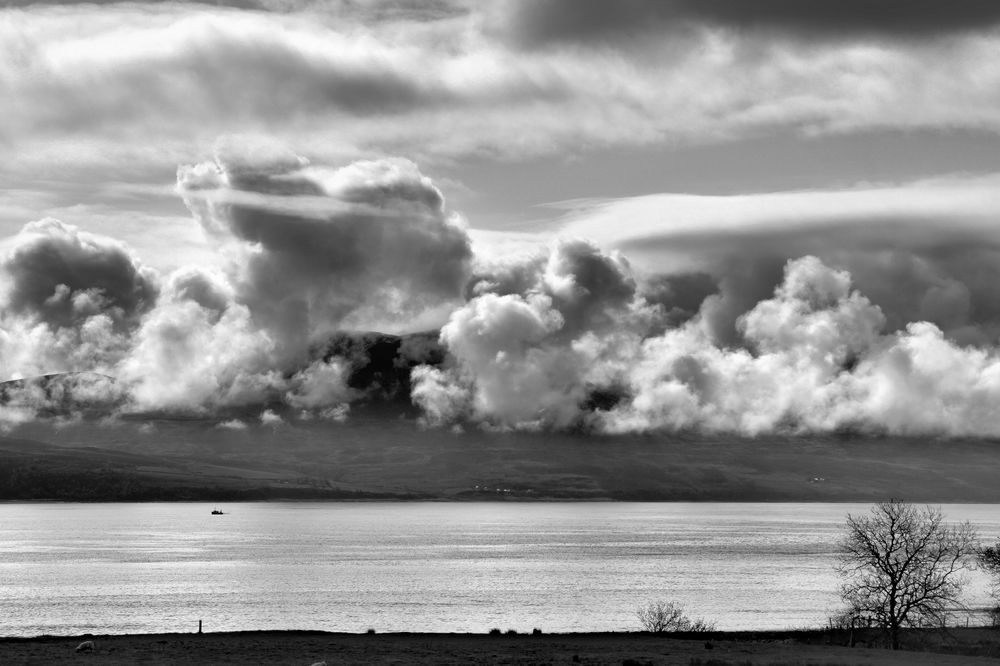 Wolken über Arran