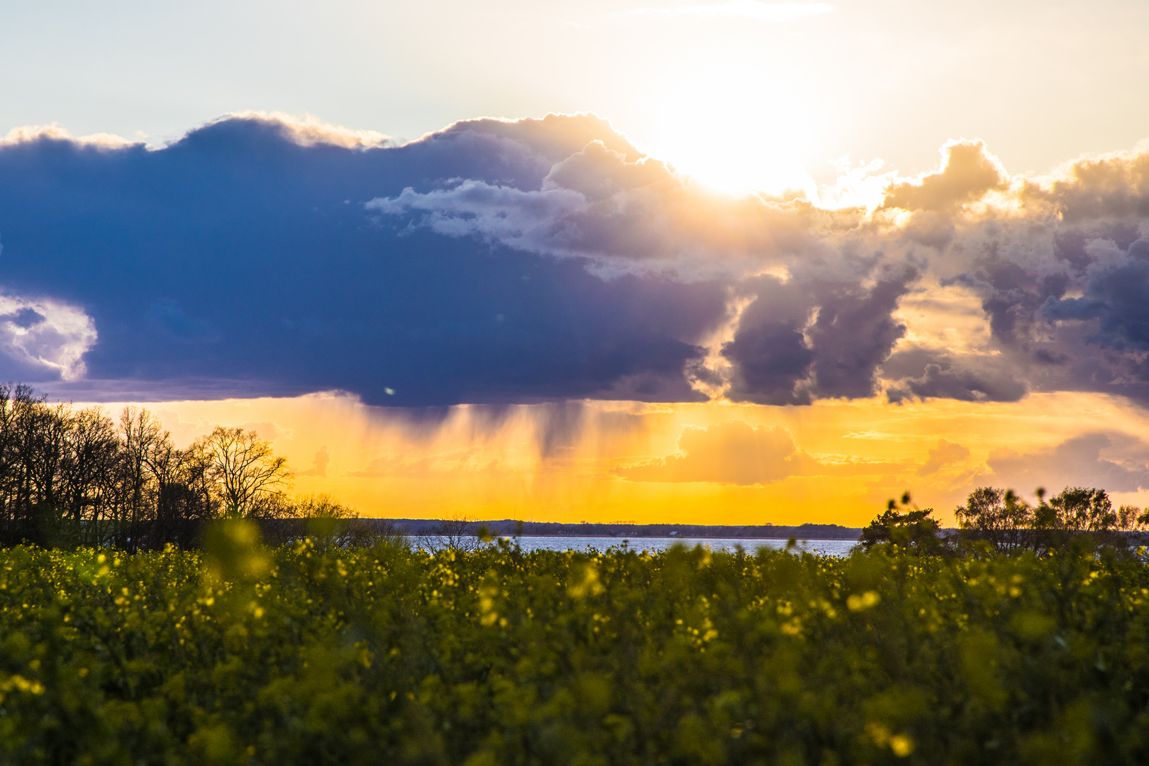 Wolken über dem Achterwasser