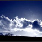 Wolken über dem Deich auf Föhr