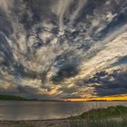 Wolken über dem Fjord