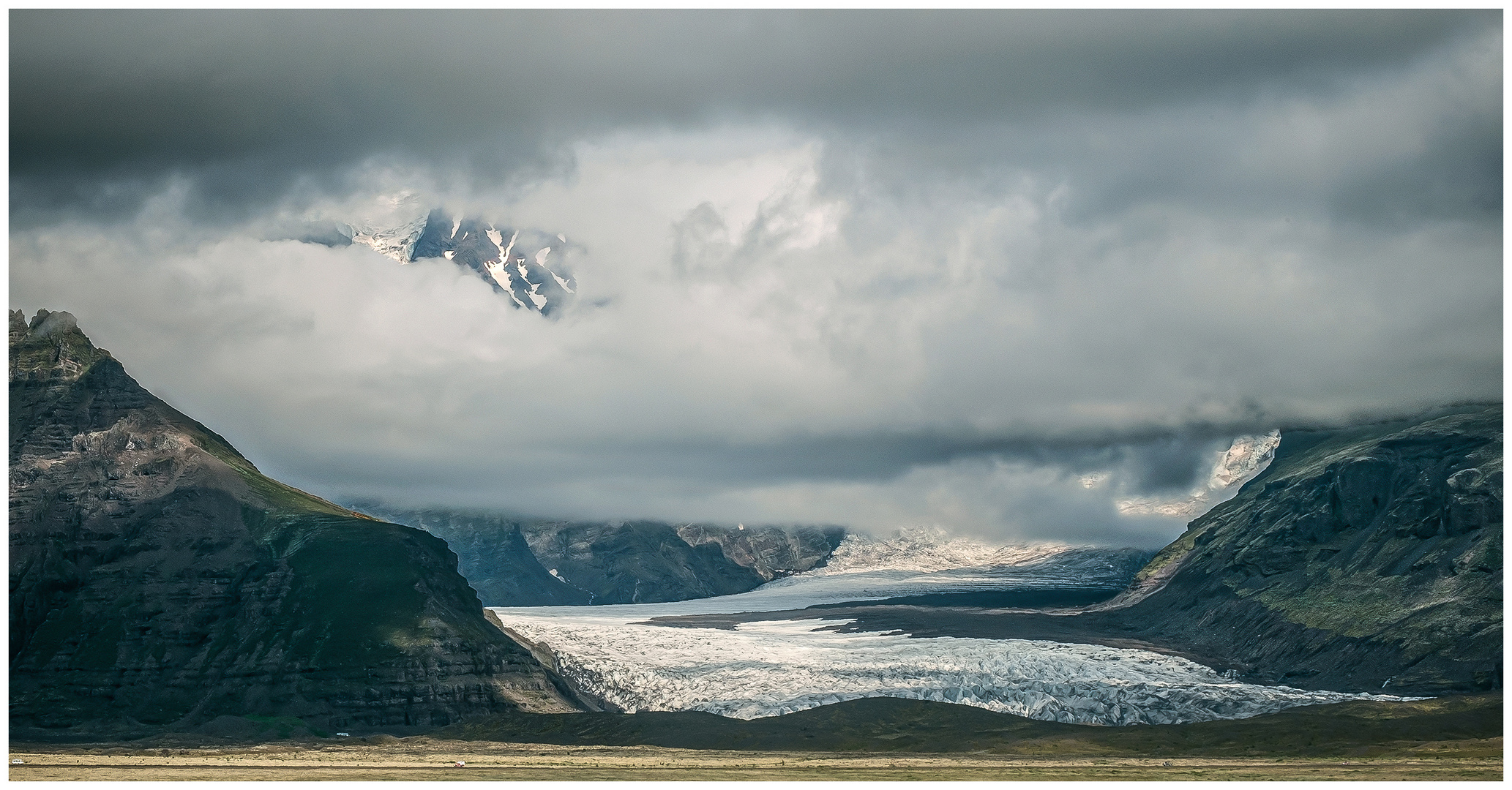 Wolken über dem Gletscher