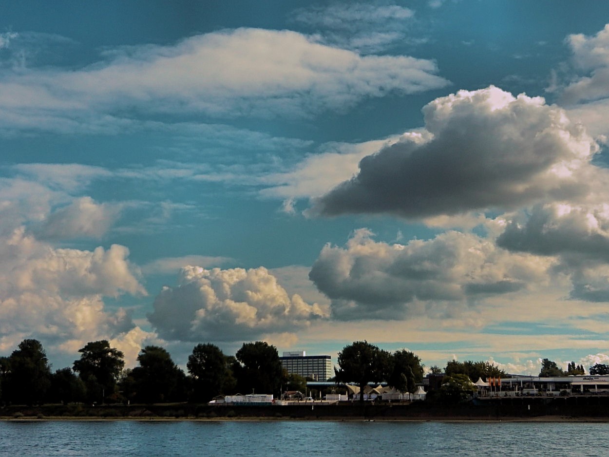 Wolken über dem Kölner Rheinpark