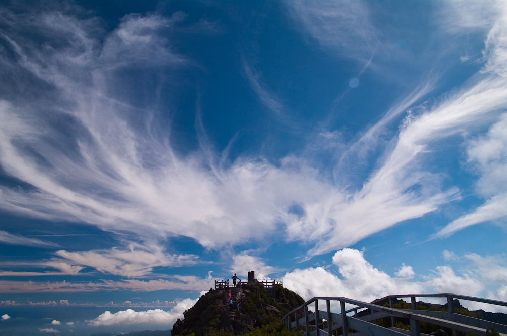 Wolken über dem Pico Ruivo (Madeira)