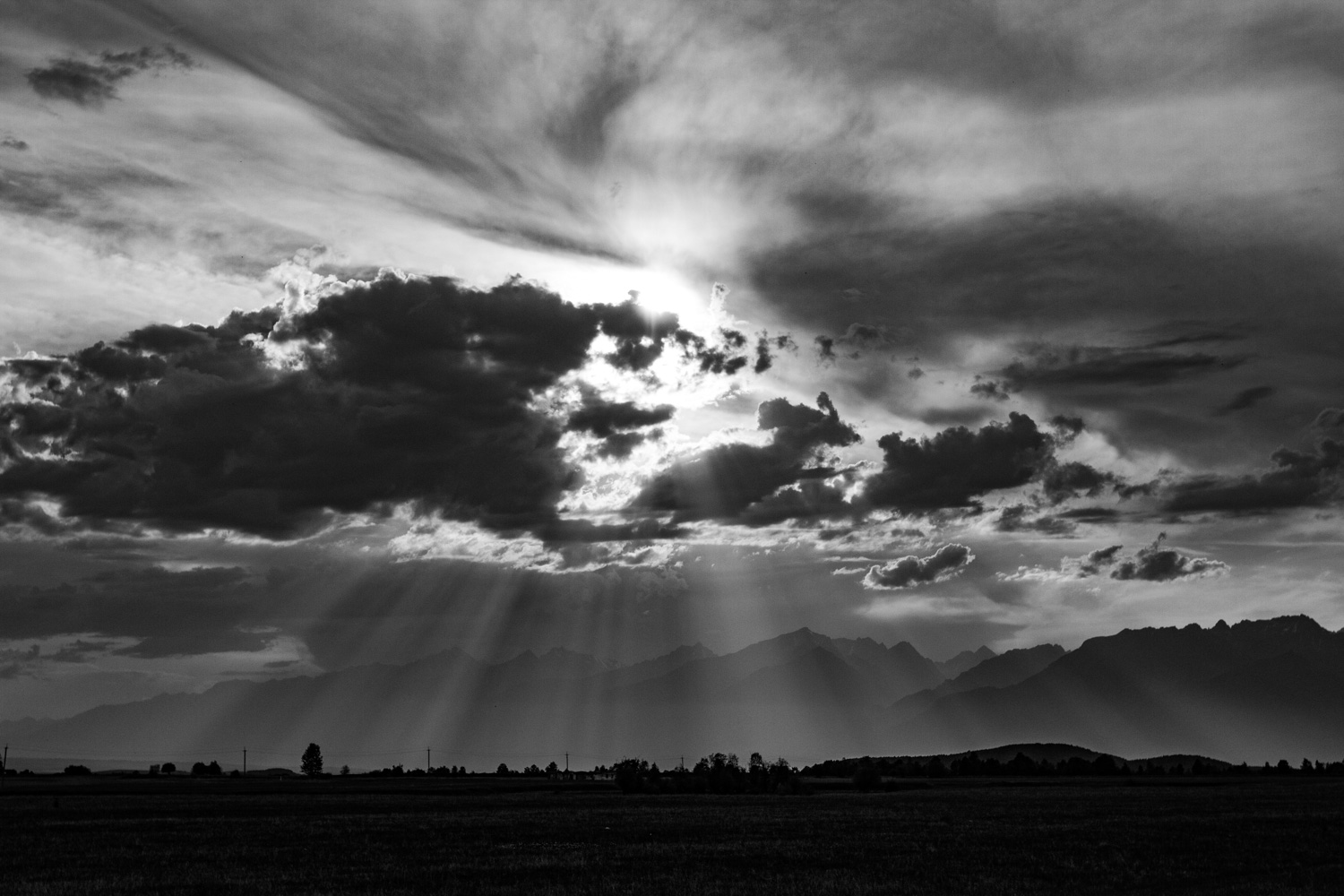 Wolken über dem Sajangebirge