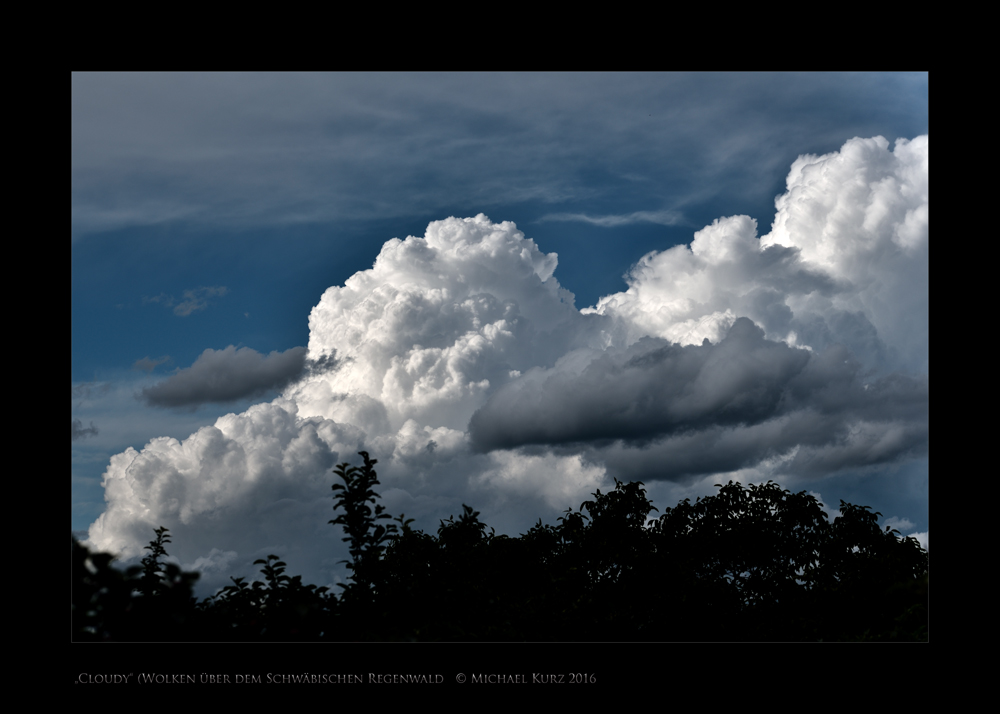 Wolken über dem Schwäbischen Regenwald