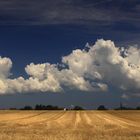 Wolken über dem Stoppelfeld