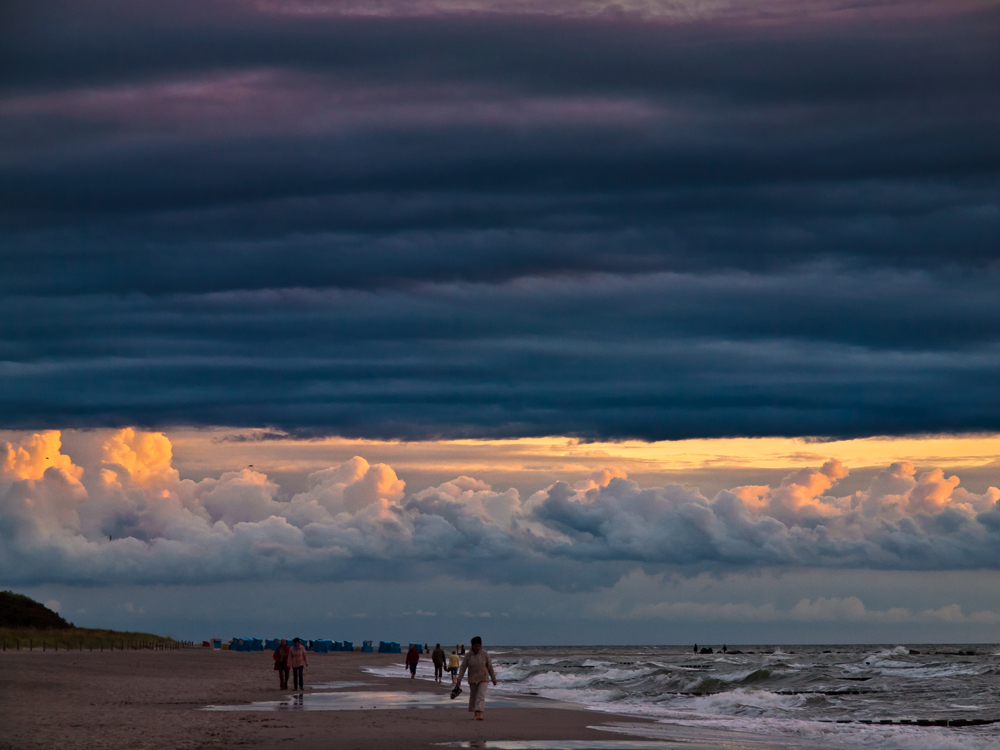 Wolken über dem Strand