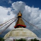 Wolken über dem Stupa von Bodnath.