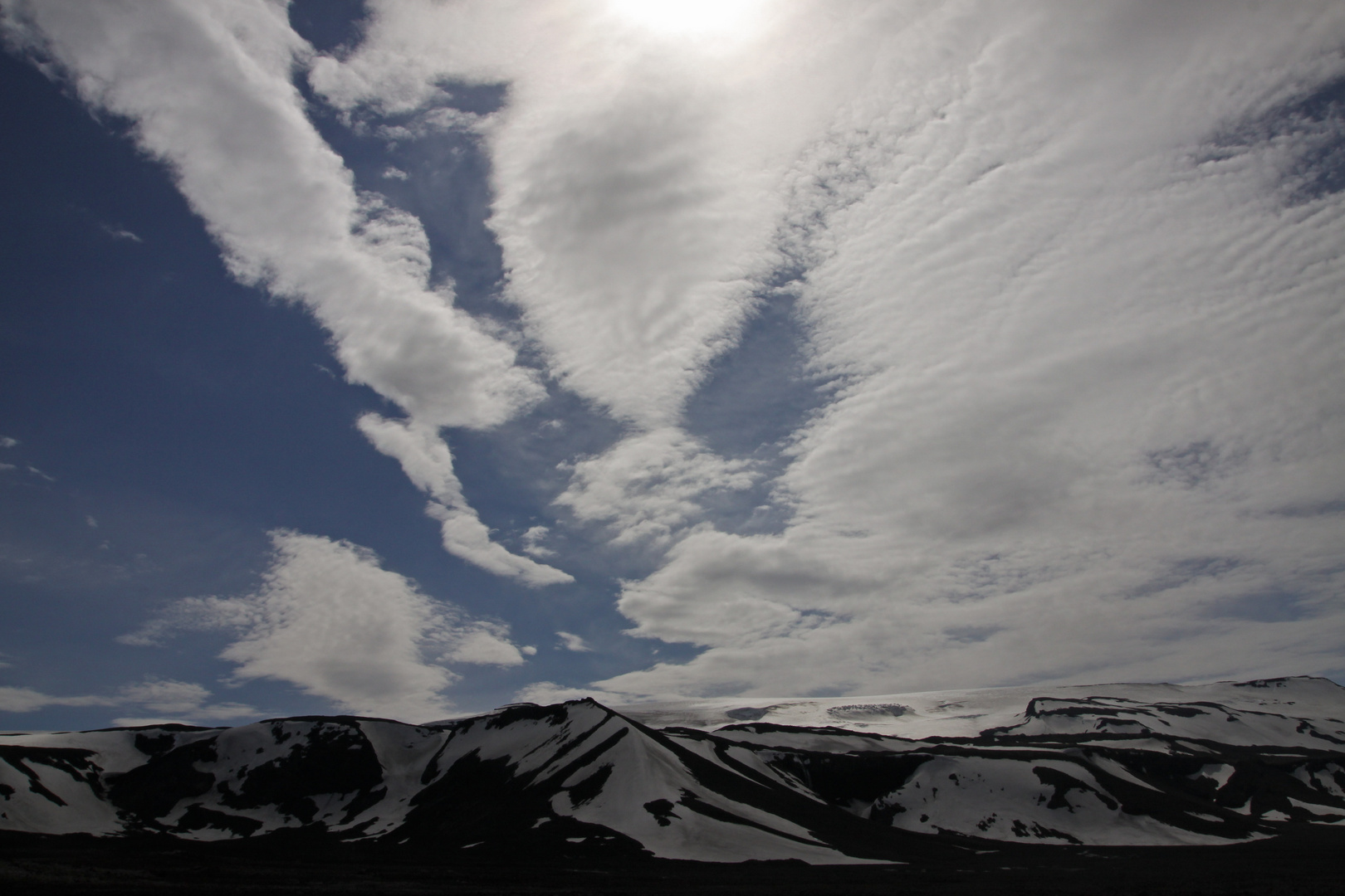 Wolken über dem Vatnajökull