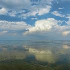 Wolken über dem Wattenmeer