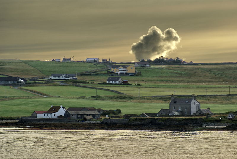 Wolken über den Shetland Inseln