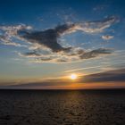 Wolken über den Strand von Spiekereoog