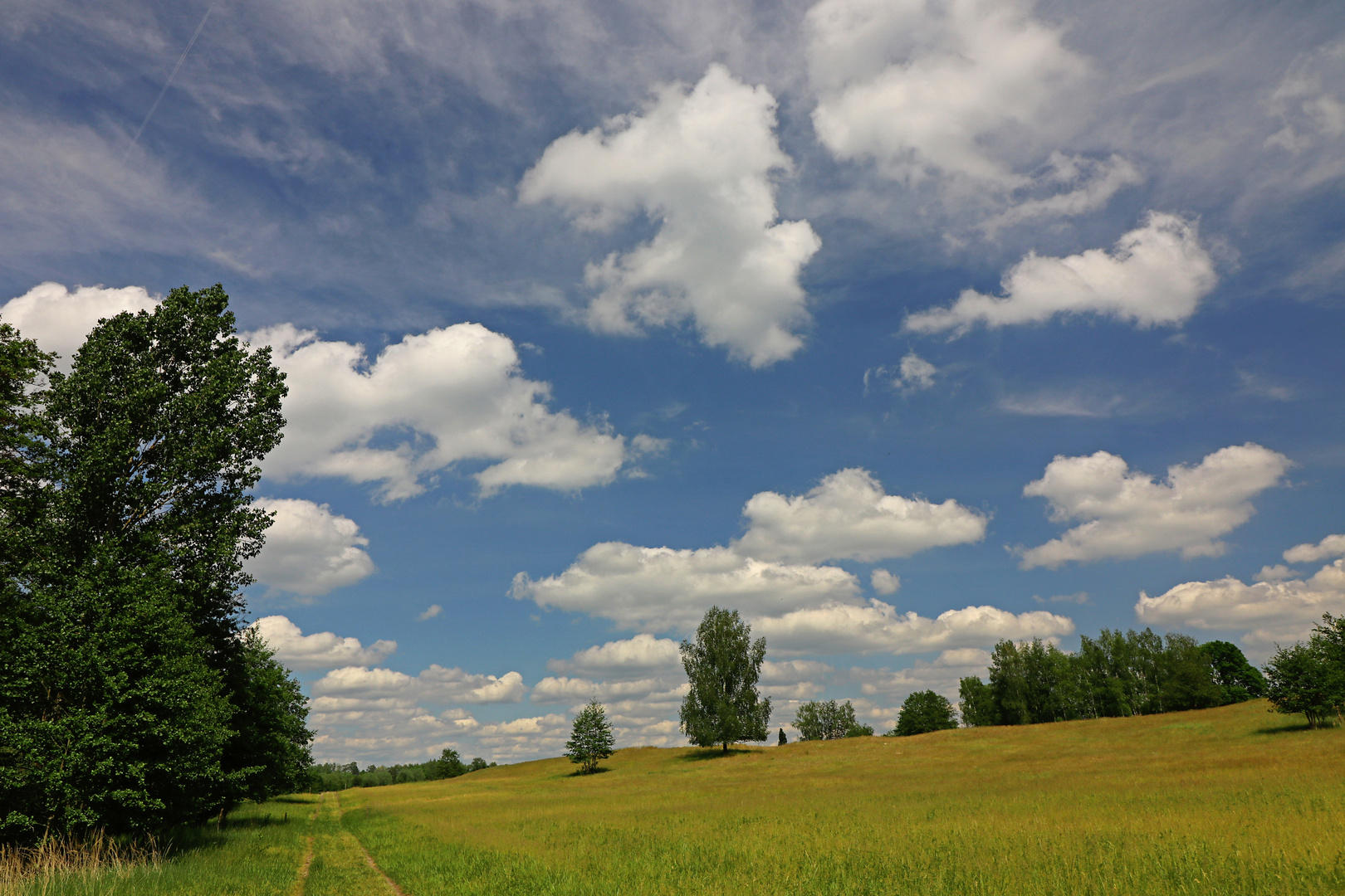 Wolken über der Anhöhe