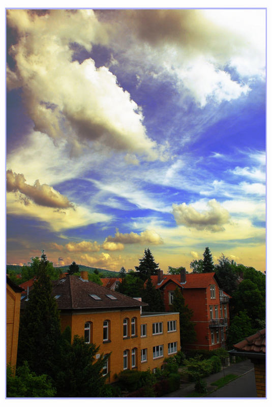 Wolken über der Stadt