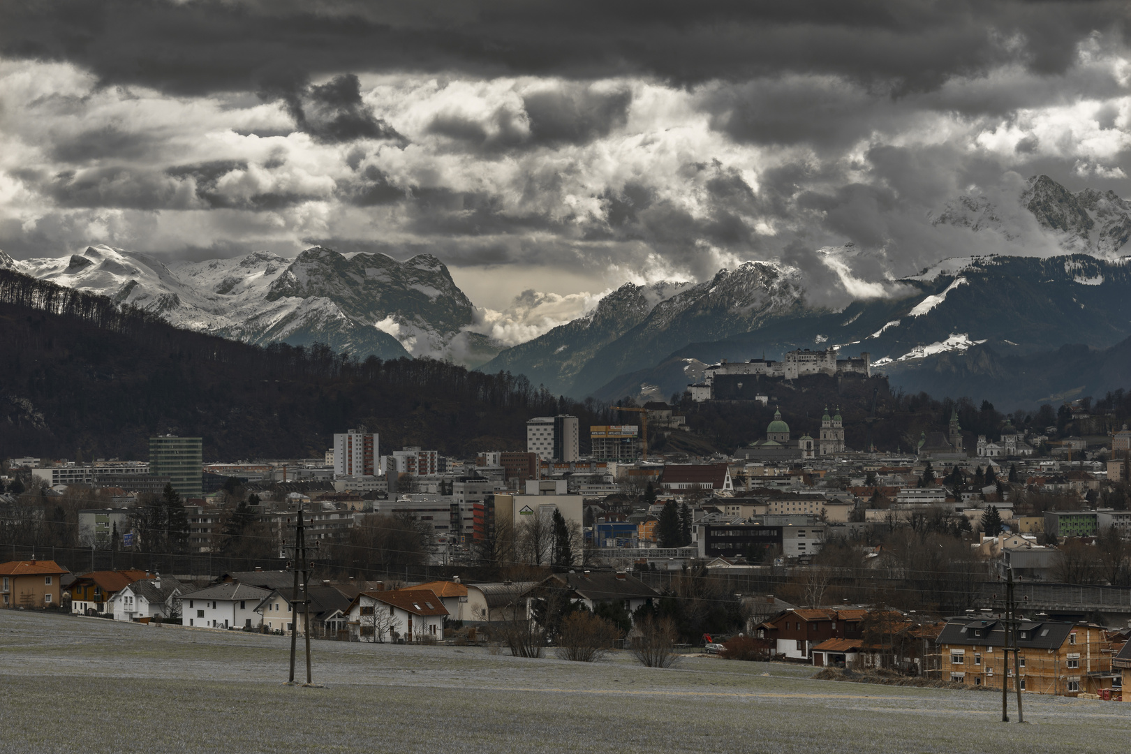 Wolken über der Stadt Salzburg