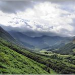 Wolken über Glen Nevis