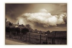 Wolken über Nöham sepia