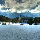 Wolken über Schloss Elmau