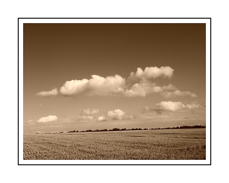 Wolken überm Feld