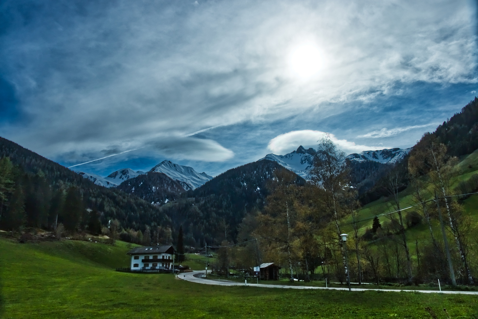 Wolken und Berge