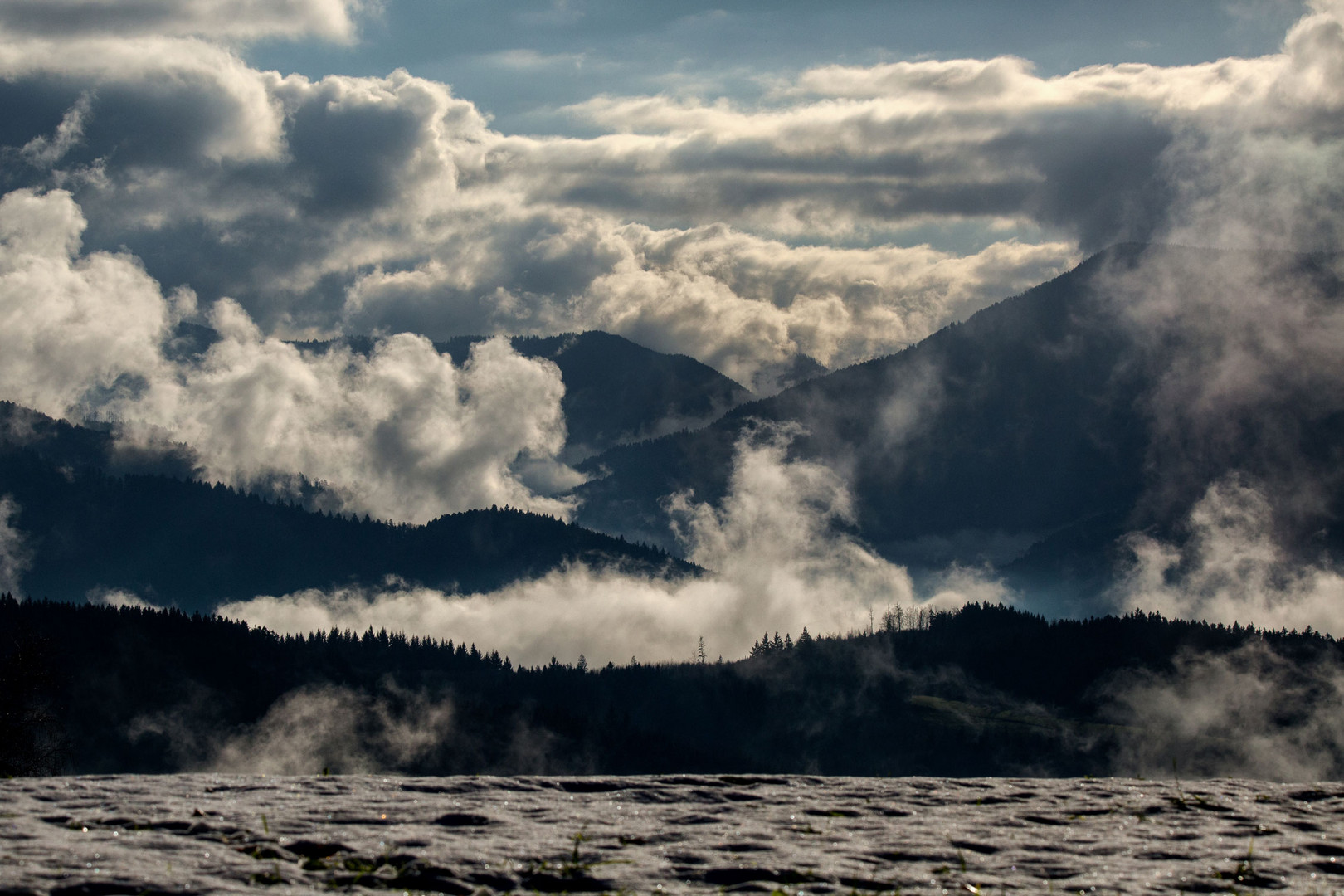 Wolken und Nebel