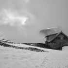 Wolken und Schnee