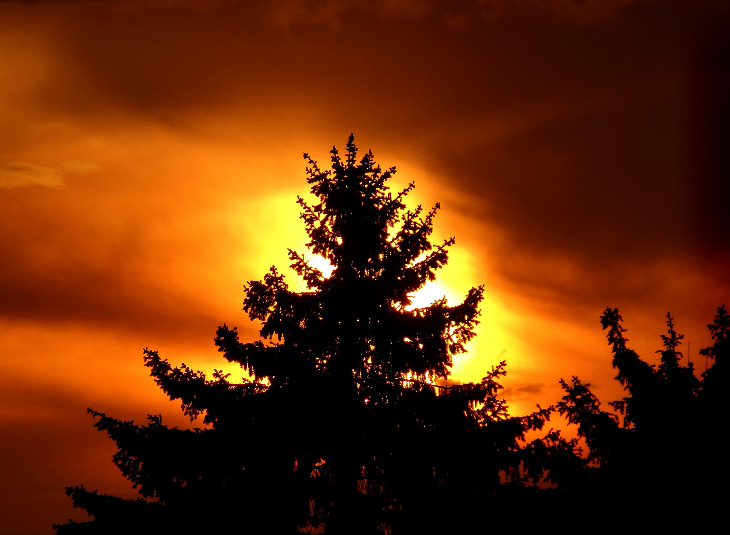 Wolken und Sonne