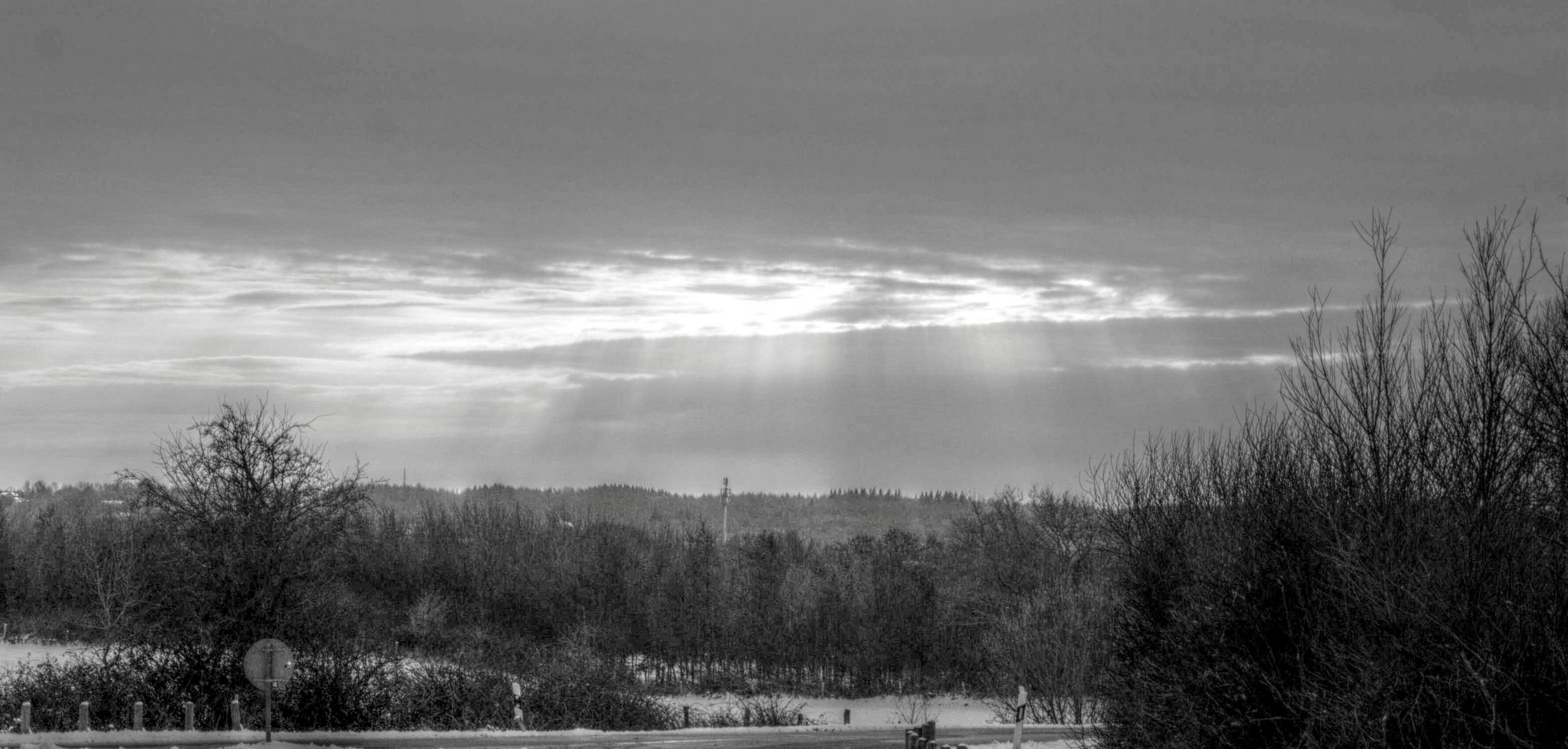 Wolken und Sonne