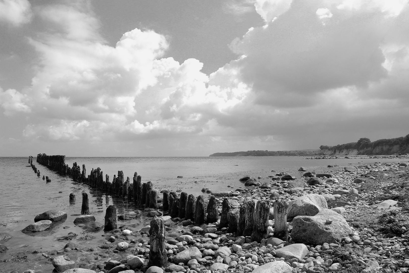 Wolken, Wasser, Strand