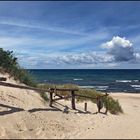 Wolken, Wellen und Sand