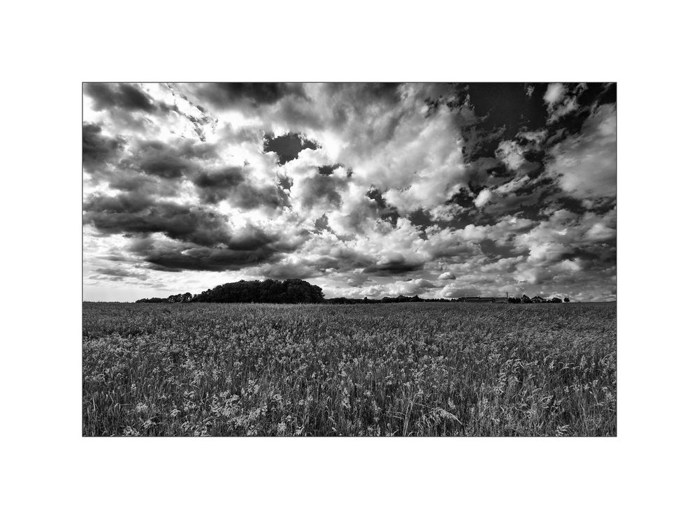 wolken ziehen über das land