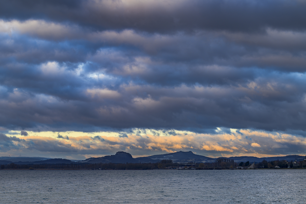 Wolkenaquarell über dem Untersee