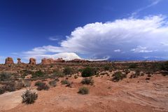 Wolkenbildung im Arches NP