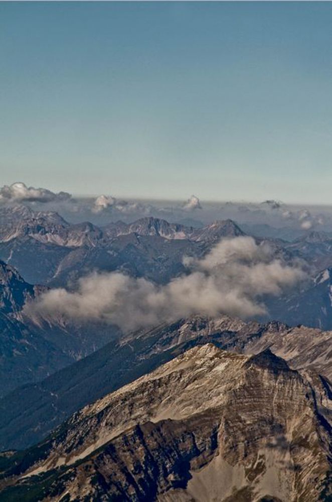 Wolkenbilung an der Zugspitze