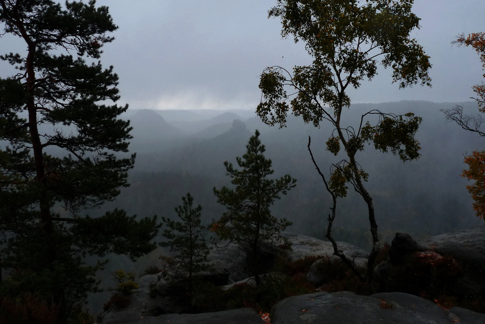 Wolkenbruch auf dem Kleinen Winterberg