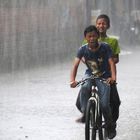 Wolkenbruch in Kathmandu