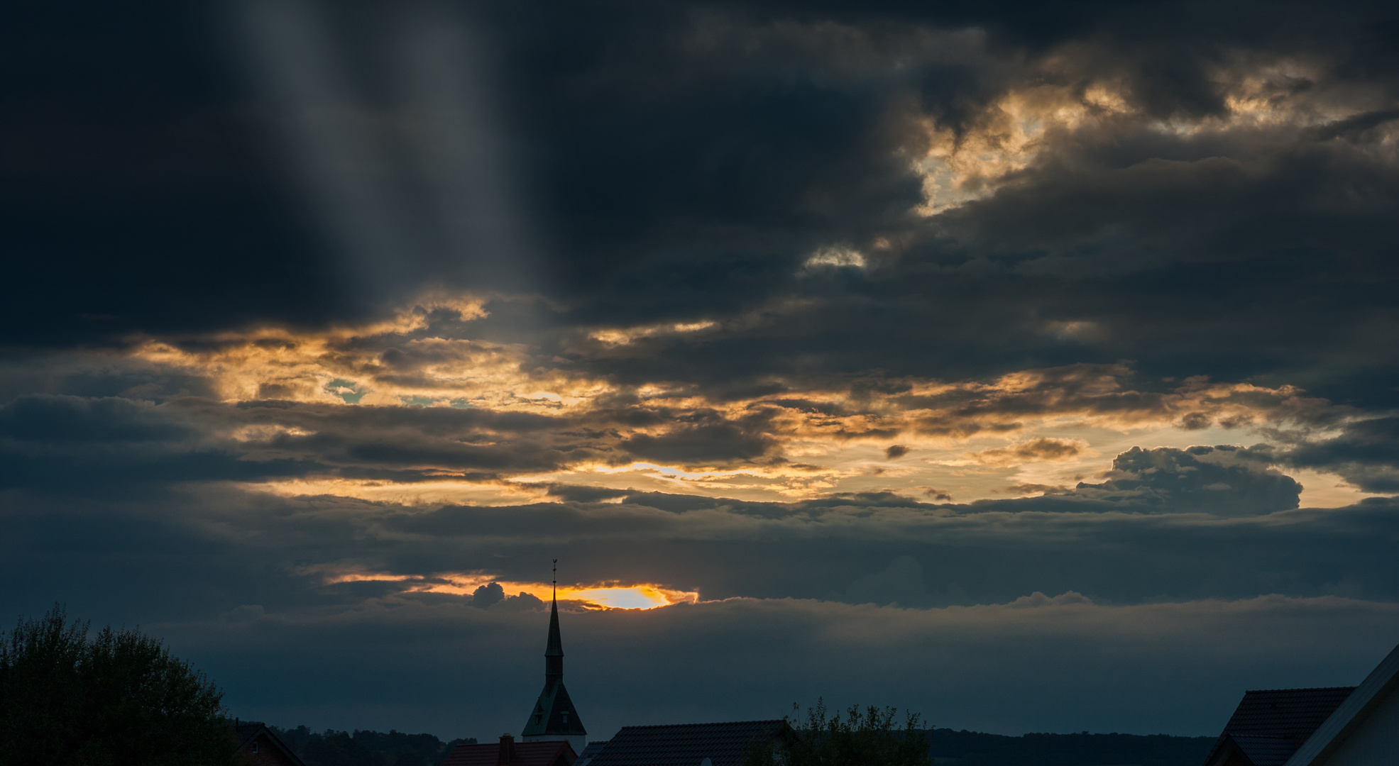 Wolkenbruch über Bergheim