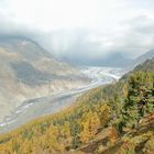 Wolkenbruch über dem Aletschgletscher