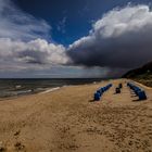 Wolkenbruch über den Kaiserbädern auf Usedom )Blick von Koserow- Seebrücke)