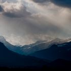 Wolkenereigniss über den Bergen