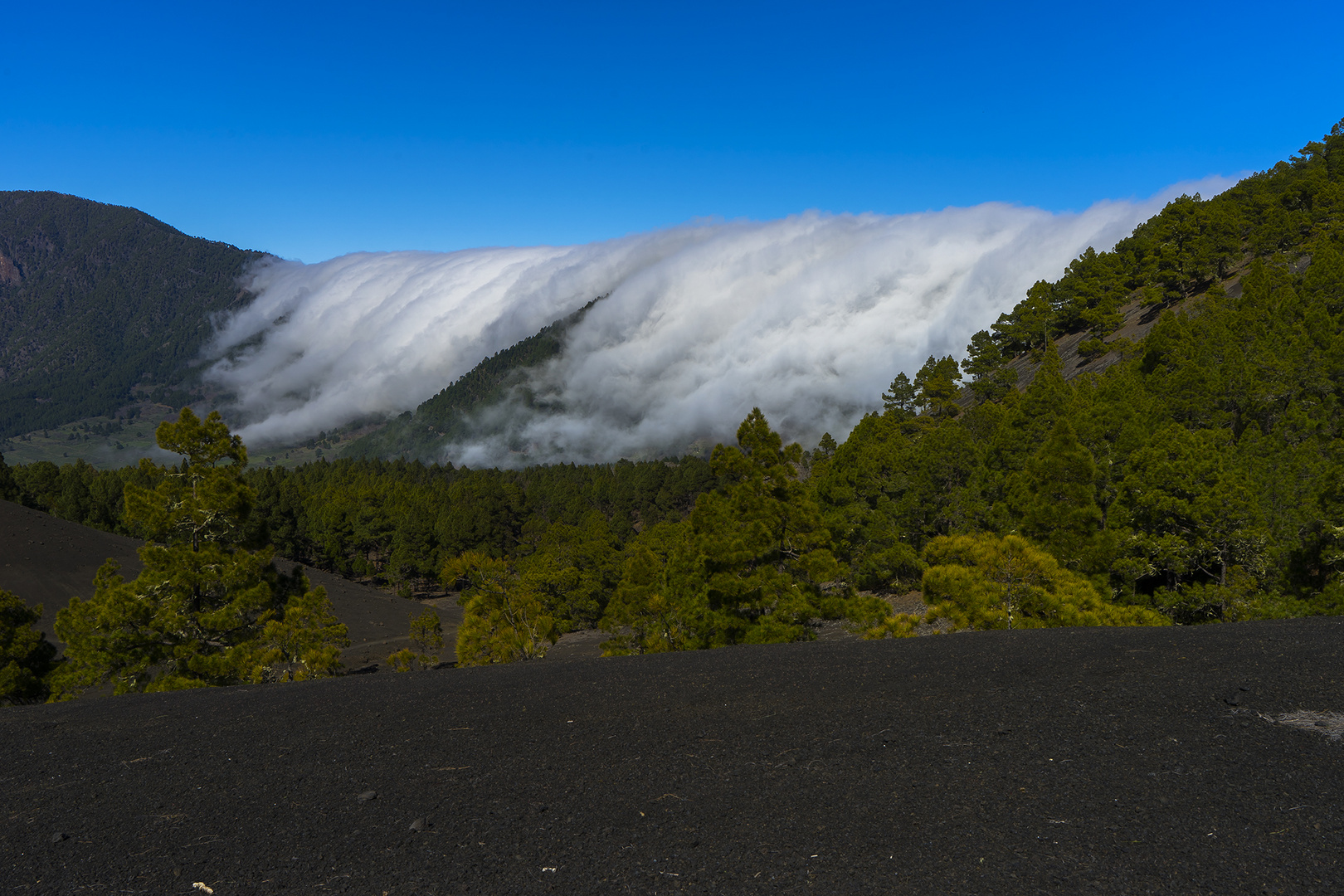 Wolkenfälle auf La Palma