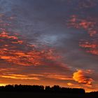 Wolkenfärbung nach Sonnenuntergang