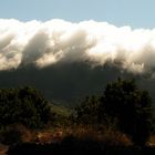 Wolkenfall über der Cumbre Nueva auf der Insel La Palma