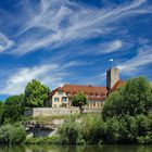 Wolkenformation über dem Lauffener Rathaus