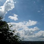 Wolkenformation über den Rhein.