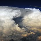 Wolkenformation während eines Fluges nach Afrika