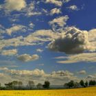 Wolkengemälde mit Blau