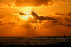 Wolkenglühen vor St. Peter Ording am 07.09.2014